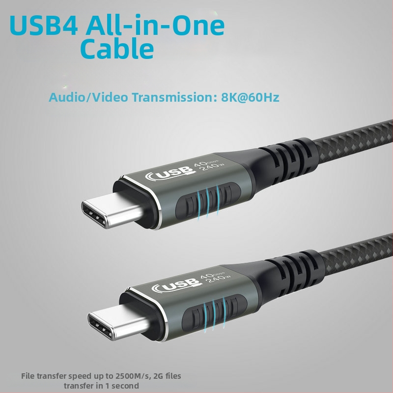 Καλώδιο δεδομένων USB-C USB4 Thunderbolt 4, 8K@60Hz, μήκος 0.15–3 m