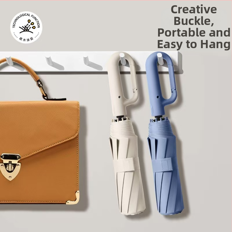 Saulės skėtis, visiškai automatinis, dvigubo naudojimo – saulė ir lietus, audinys 190T aukštos tankio, UV apsauga UPF>50, 10 briaunų