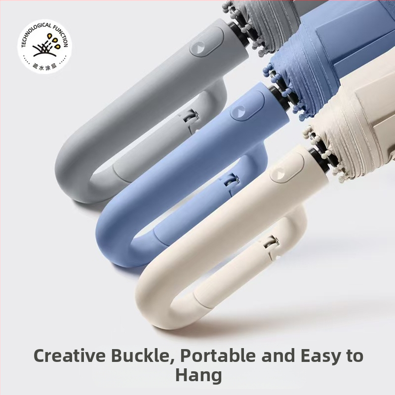 Чадър за слънце, напълно автоматичен, двойна употреба слънце/дъжд, плат 190T с висока плътност, UV защита UPF>50, 10 ребра