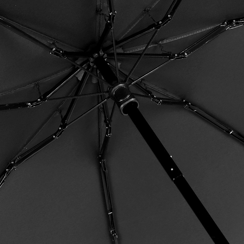 Penkių segmentų vėjo atsparus skėtis, aliuminio rėmas su 8 skersiniais, rankinis atidarymas, logotipo spausdinimas, pritaikymas