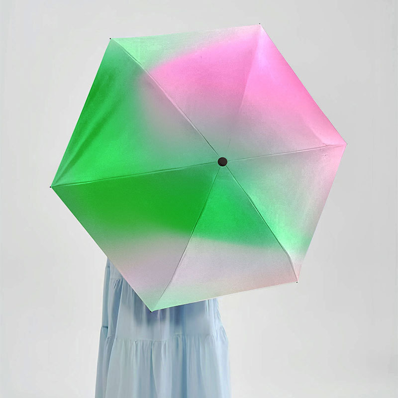 Piecu daļu lietussargs, 190T audums, UPF50+ UV aizsardzība, 6 ribas, dzelzs kāts, plastmasas rokturis, manuāla atvēršana