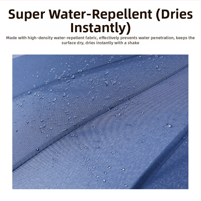 16 ribu lietussargs ar garu rokturi pagodas stilā, izliektu rokturi, audums 190T, UPF 40+, dzelzs rāmis un stienis