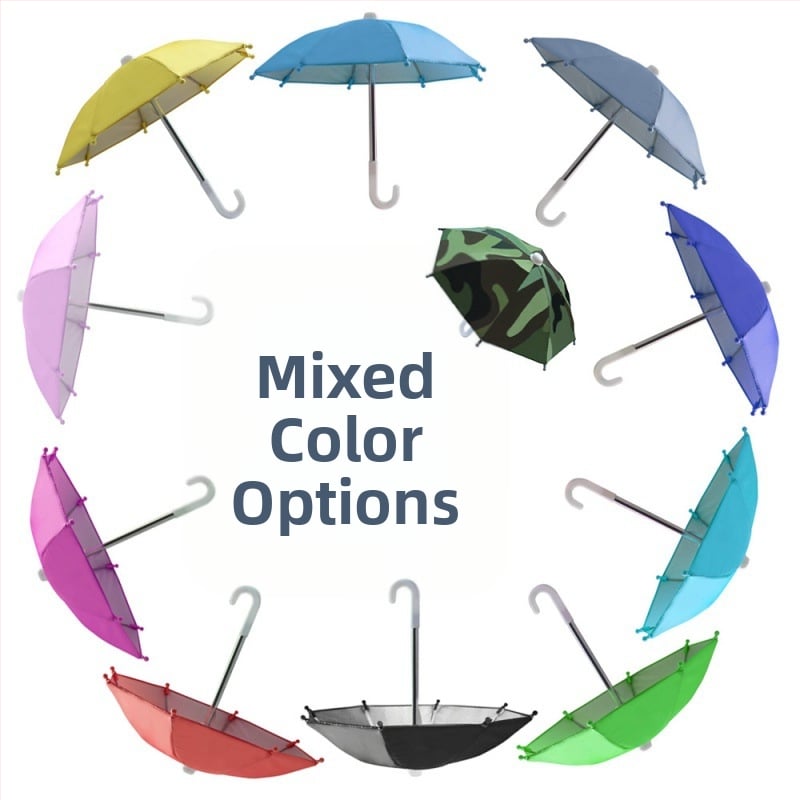 Be rankenos mini skėtis saulės apsaugai, 8 plieniniai rėmai, 210T poliesterio audinys, UPF > 50