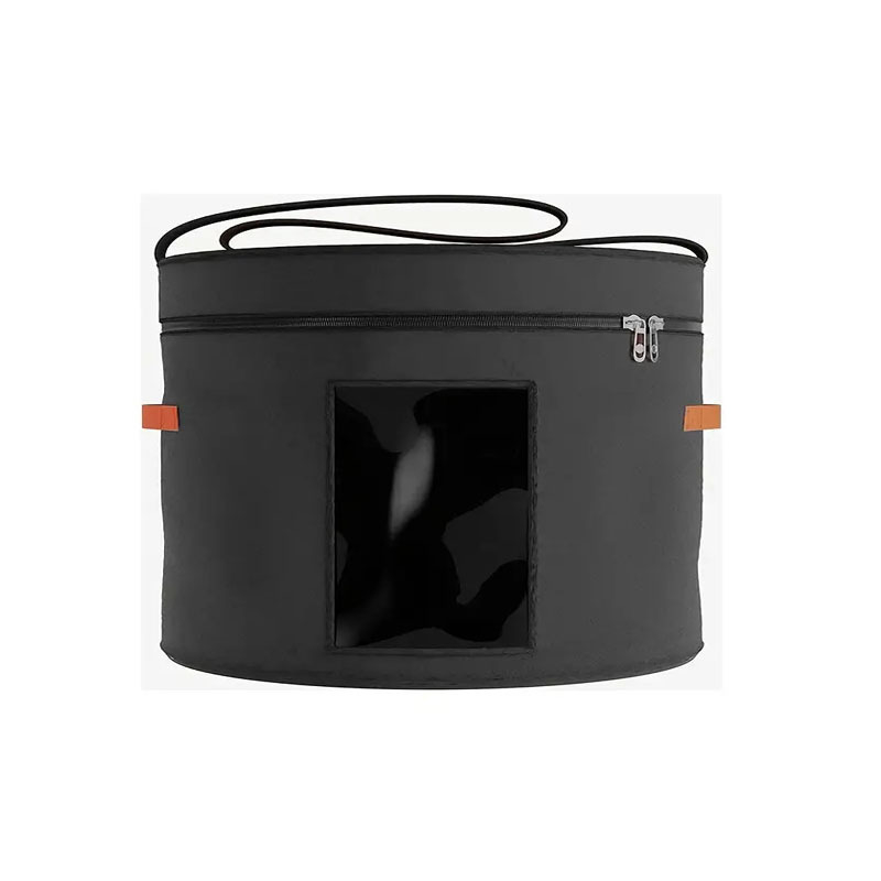 Barrelveida cepuru uzglabāšanas kastīte, poliesters, vienkāršs un mūsdienīgs stils, ceļojumiem, putekļu izturīgs