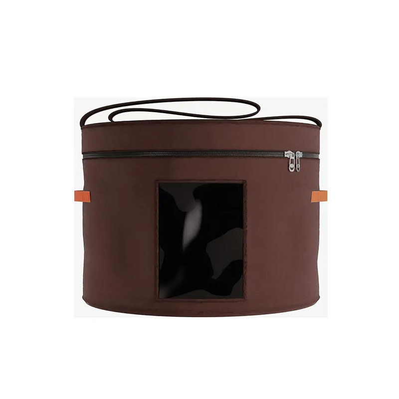 Barrelveida cepuru uzglabāšanas kastīte, poliesters, vienkāršs un mūsdienīgs stils, ceļojumiem, putekļu izturīgs
