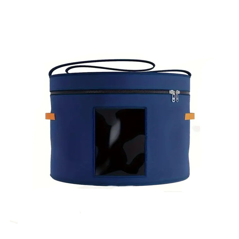 Barrelveida cepuru uzglabāšanas kastīte, poliesters, vienkāršs un mūsdienīgs stils, ceļojumiem, putekļu izturīgs