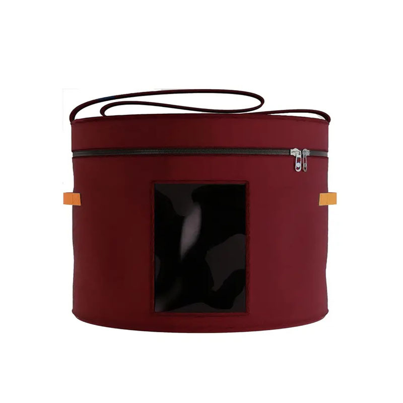 Barrelveida cepuru uzglabāšanas kastīte, poliesters, vienkāršs un mūsdienīgs stils, ceļojumiem, putekļu izturīgs