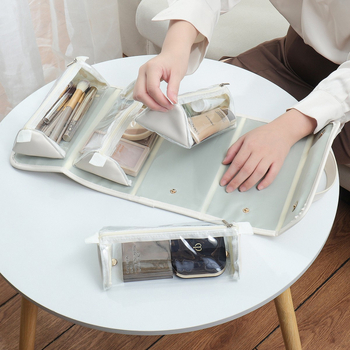 Αποσπώμενο πτυσσόμενο νεσεσέρ μακιγιάζ – Αδιάβροχο PU Υλικό, Τετραπλής Λειτουργίας Σχέδιο, Φορητό για Ταξίδια