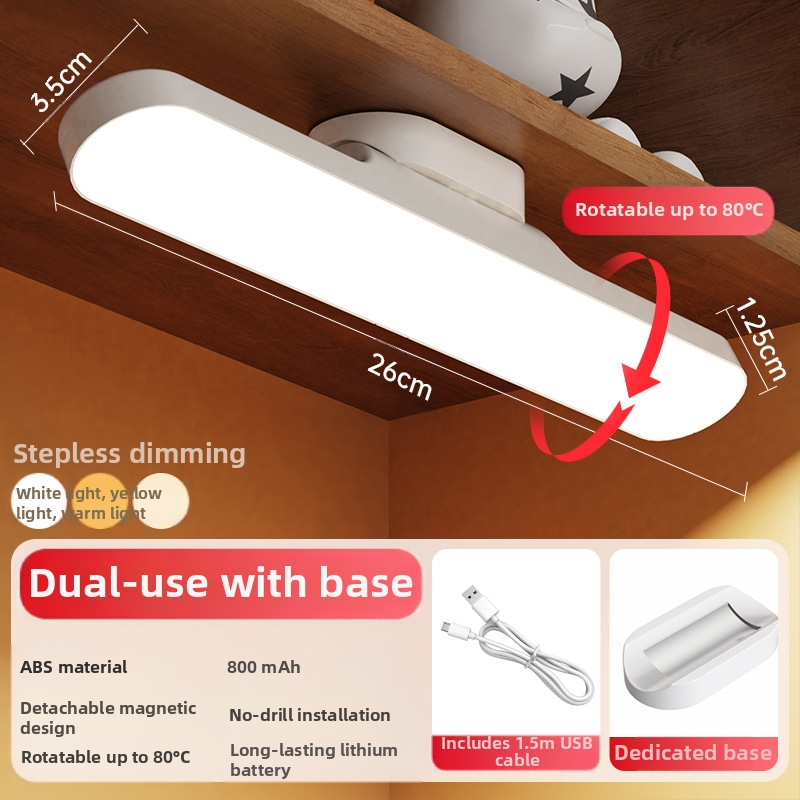 LED настолна лампа за общежитие, USB захранване, защита на очите, димер, бутонен превключвател