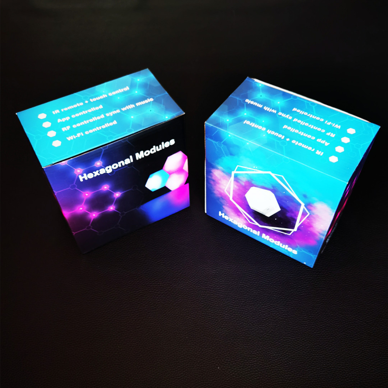 Τοίχικό φωτιστικό με σχέδιο κυψέλης, αλλαγή χρωμάτων, αφής και τηλεχειριστήριο — LED φως, πλαστικό σκίαστρο, ακρυλικό σώμα, 5V, ROHS πιστοποιημένο