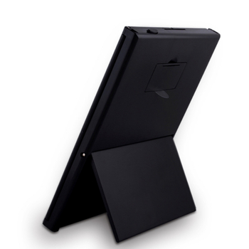 LED осветено тристранно огледало за грим с настолна стойка, ABS рамка и алуминиева леща