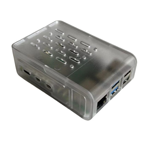 Кейс за Raspberry Pi 5 с разсейваща топлината обвивка и вграден охладителен вентилатор (пето поколение)