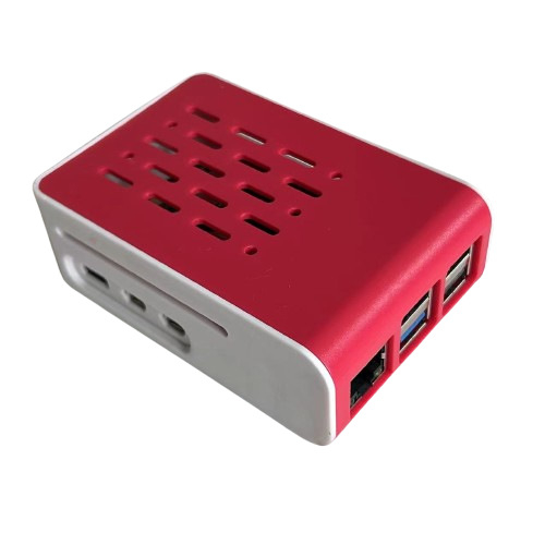 Кейс за Raspberry Pi 5 с разсейваща топлината обвивка и вграден охладителен вентилатор (пето поколение)