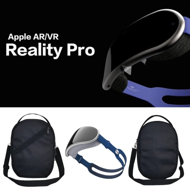 VR чанта за съхранение на Apple Vision Pro очила, 1680D Oxford платно, съвместима с PSVR2, Meta Quest 2 и Quest Pro, тегло 0,32 кг