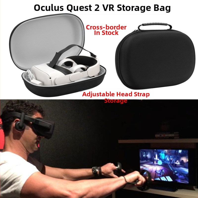VR чанта за съхранение на Apple Vision Pro очила, 1680D Oxford платно, съвместима с PSVR2, Meta Quest 2 и Quest Pro, тегло 0,32 кг