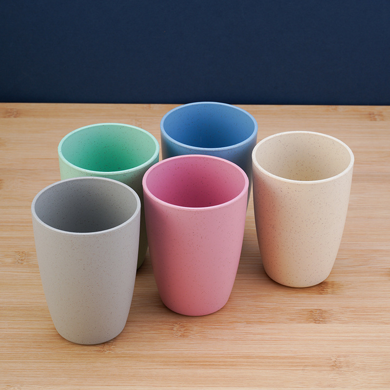 Dantų šepetėlio puodelis iš kviečių šiaudų, logotipo spauda, pritaikomas, Fugue Industry prekinis ženklas