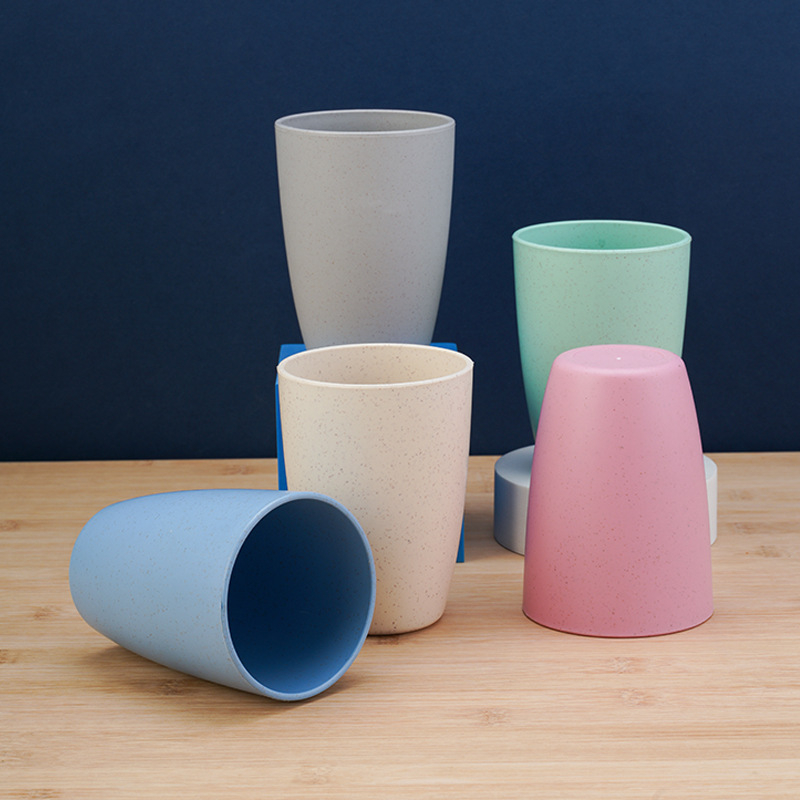 Dantų šepetėlio puodelis iš kviečių šiaudų, logotipo spauda, pritaikomas, Fugue Industry prekinis ženklas