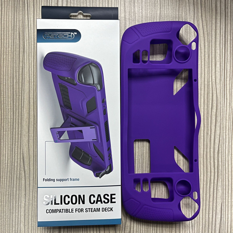 PGTECH силиконов калъф за Steam Deck със стойка; материал: силикон; съвместим модел: Steam Deck; тегло: 181 g