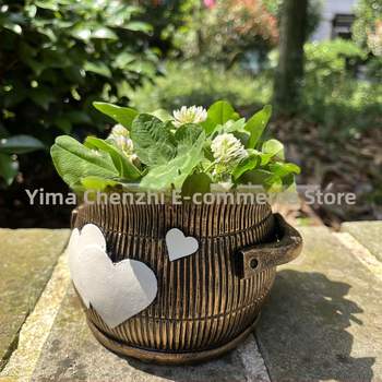 Διακοσμητικό γλαστράκι από ρητίνη, μοντέρνο μινιμαλιστικό στυλ, για αυλή και οικιακή διακόσμηση