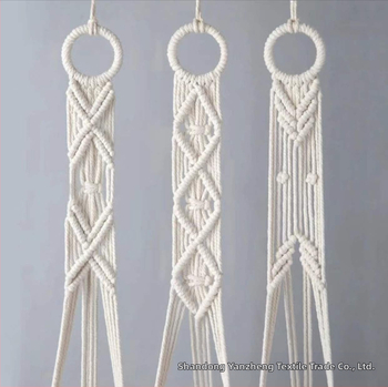 Κρεμαστή γλάστρα από βαμβακερό σχοινί — τοίχος-εγκατάσταση, τύπος κάδου-δίσκου