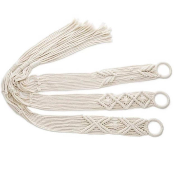 Κρεμαστή γλάστρα από βαμβακερό σχοινί — τοίχος-εγκατάσταση, τύπος κάδου-δίσκου