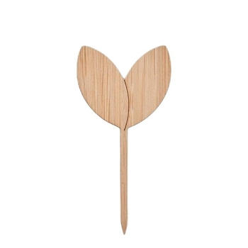 10 бр дървени етикети за растения (Boxwood) – модерен минималистичен стил за градина