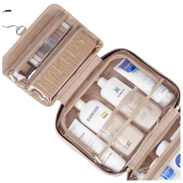 Τσαντάκι καλλυντικών με γάντζο - βαμβακερό, φορητό για ταξίδια, οργανωτής μπάνιου