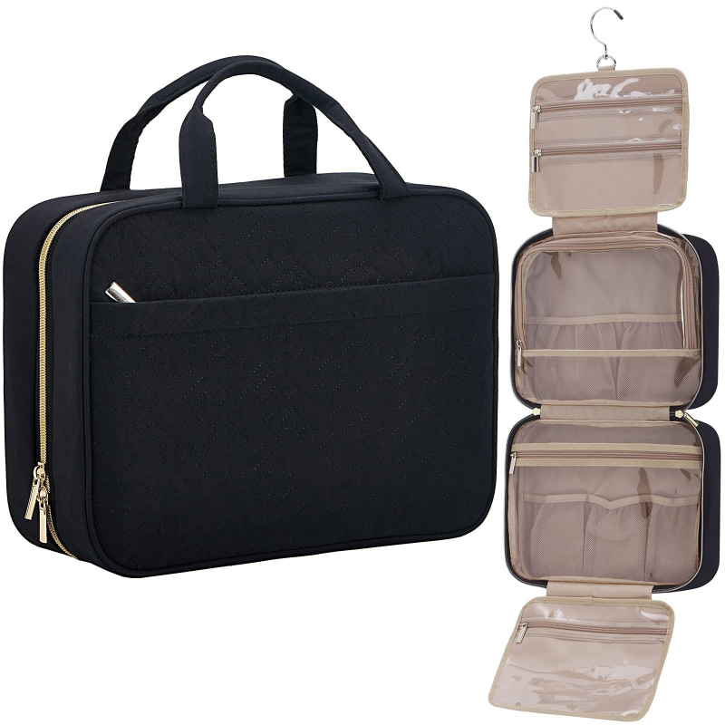 Τσαντάκι καλλυντικών με γάντζο - βαμβακερό, φορητό για ταξίδια, οργανωτής μπάνιου