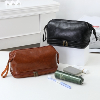 Ανδρικό PU τσαντάκι περιποίησης για ταξίδι – αναπνεύσιμο, πολύ ελαφρύ, αντιβακτηριακό, αστικό στυλ