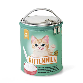 Νεσεσέρ καλλυντικών από PU, πολυχρηστικός οργανωτής, σχέδιο γάτας, κατάλληλο για καλλυντικά, χαρτικά και μικροαντικείμενα