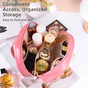 Τσάντα καλλυντικών ταξιδιού από PU δέρμα — Μεγάλη χωρητικότητα, φορητή, unisex
