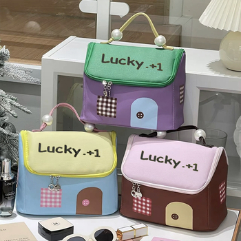 Γυναικεία τσάντα αποθήκευσης καλλυντικών με διαχωρισμούς, φορητή τσάντα ταξιδιού με μεγάλη χωρητικότητα, PU εξωτερικό με επένδυση Oxford