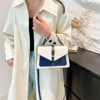 Τσάντα σατσελ crossbody – δρόμου στυλ, PU, μικρός τετράγωνος σχεδιασμός, κλειστό άνοιγμα, θήκη για κινητό