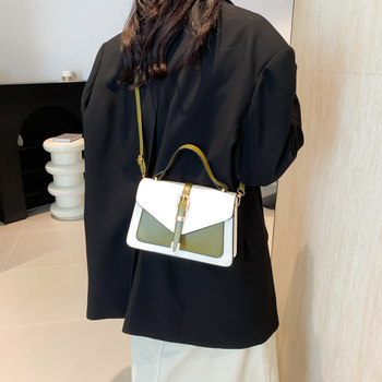 Τσάντα σατσελ crossbody – δρόμου στυλ, PU, μικρός τετράγωνος σχεδιασμός, κλειστό άνοιγμα, θήκη για κινητό