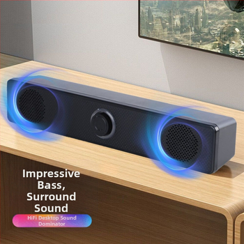 Настолни Bluetooth колонки за компютър, USB вход, 2.0 стерео, 6W мощност, 5V захранване