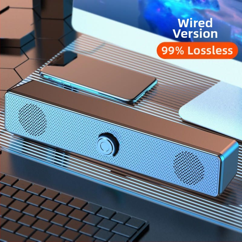 Настолни Bluetooth колонки за компютър, USB вход, 2.0 стерео, 6W мощност, 5V захранване