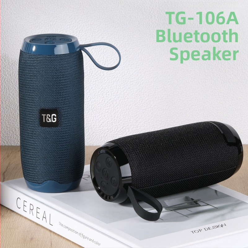 TG106A Bluetooth колонка – Преносима за външни условия, TWS, 2 говорителя, 10W, Bluetooth 5.3, 100Hz-20kHz, 1200-2000mAh, SNR ≥75dB