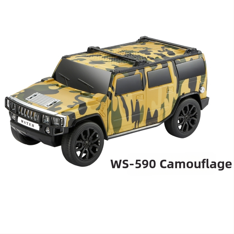 Bluetooth ηχείο σε σχέδιο Hummer αυτοκινήτου – έξοδος 5W, Bluetooth 5.0, ενσωματωμένη μπαταρία 1200–2000 mAh, συχνότητα 100 Hz–20 kHz, συμβατό με TWS