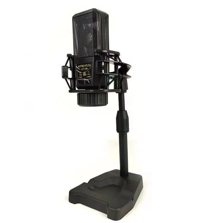 Ενσύρματο τετράγωνο μικρόφωνο πυκνωτή μοντέλο 240 για καραόκε και ζωντανή ερμηνεία, εύρος συχνοτήτων 100 Hz–20 kHz, SNR ≥ 70 dB