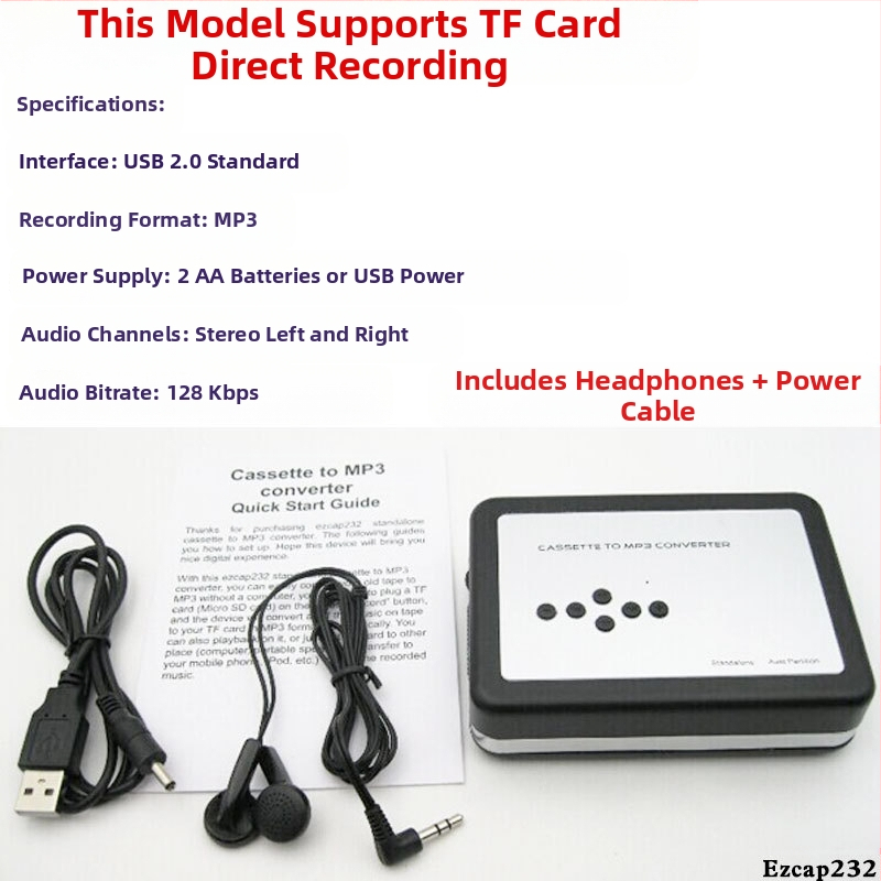 Ezcap218 USB μετατροπέας κασετών για μετατροπή Walkman κασετών σε MP3 σε USB δίσκο