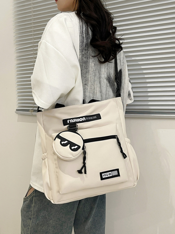 Оксфорд торба за ученици, голям капацитет, кръстосана през рамо, ултра лека и разширяема, подплата полиестер, модел с букви