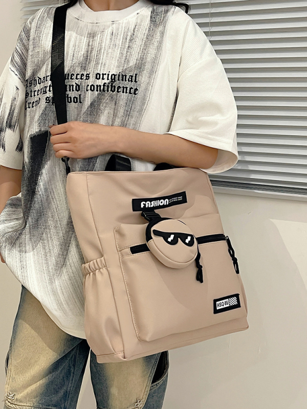 Оксфорд торба за ученици, голям капацитет, кръстосана през рамо, ултра лека и разширяема, подплата полиестер, модел с букви