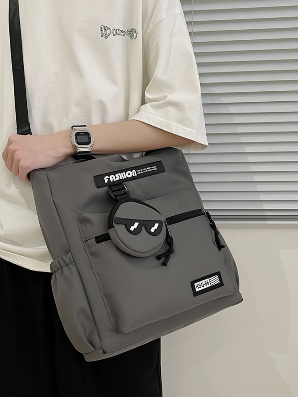 Оксфорд торба за ученици, голям капацитет, кръстосана през рамо, ултра лека и разширяема, подплата полиестер, модел с букви