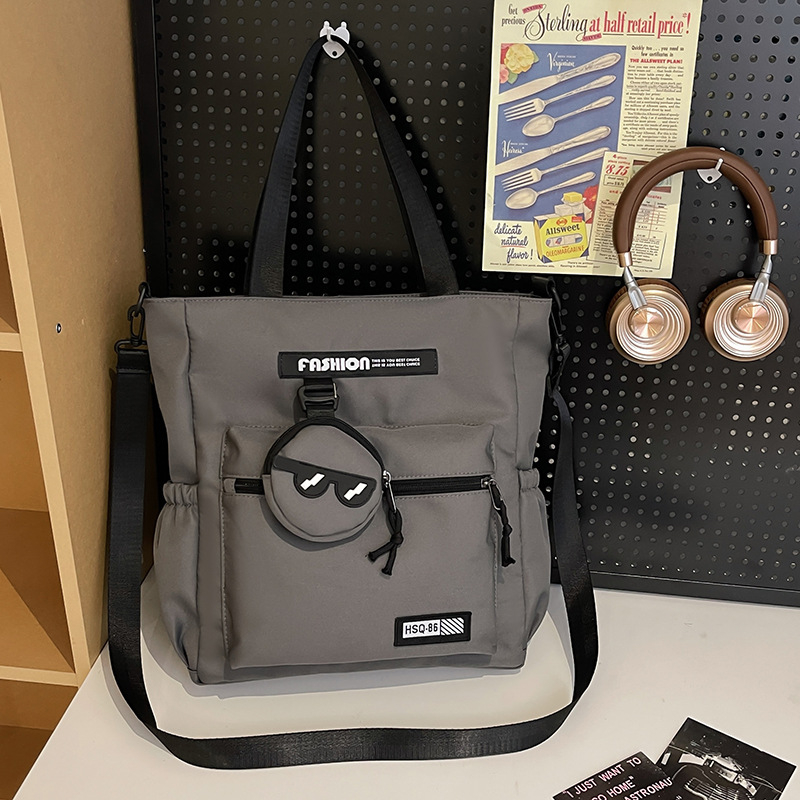 Оксфорд торба за ученици, голям капацитет, кръстосана през рамо, ултра лека и разширяема, подплата полиестер, модел с букви