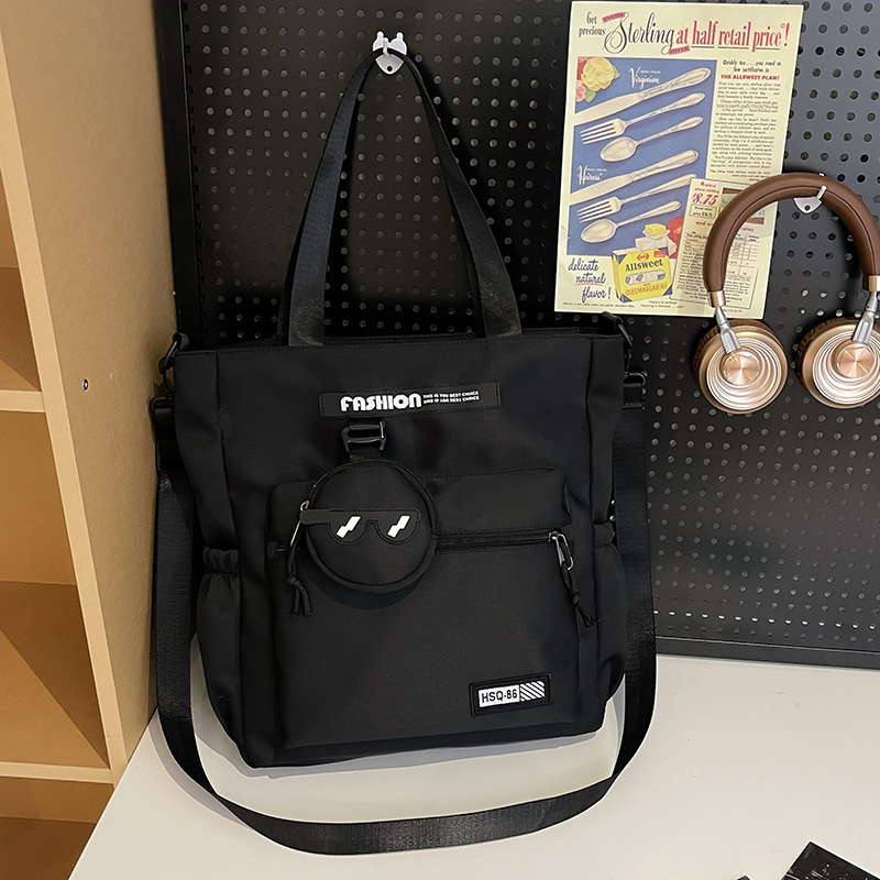 Оксфорд торба за ученици, голям капацитет, кръстосана през рамо, ултра лека и разширяема, подплата полиестер, модел с букви