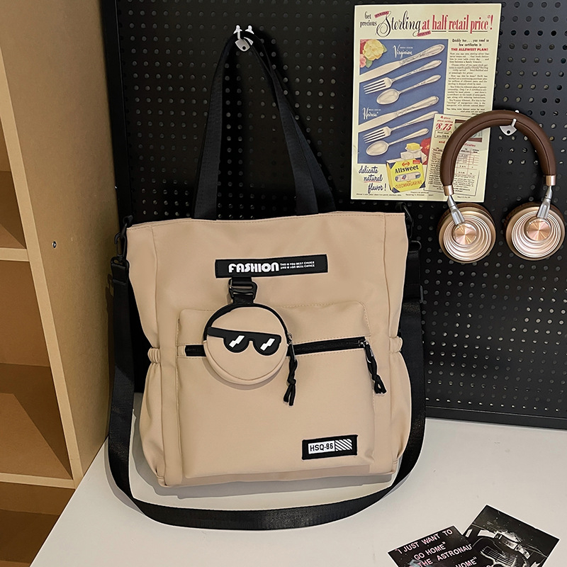 Оксфорд торба за ученици, голям капацитет, кръстосана през рамо, ултра лека и разширяема, подплата полиестер, модел с букви