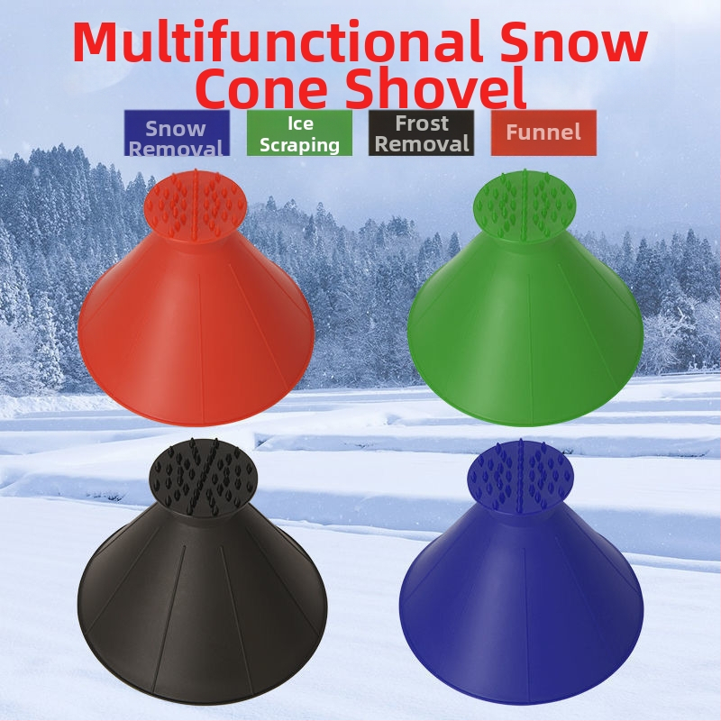 Plastmasas auto sniega lāpsta ar stikla atkausēšanu un ledus skrāpēšanas funkciju ziemas tīrīšanai