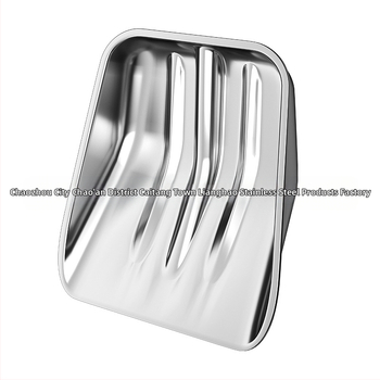 Nerūdijančio plieno sniego šluota su medine rankena, modelis XC