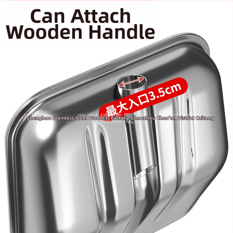 Снежна лопата от неръждаема стомана, дървена дръжка, модел XC