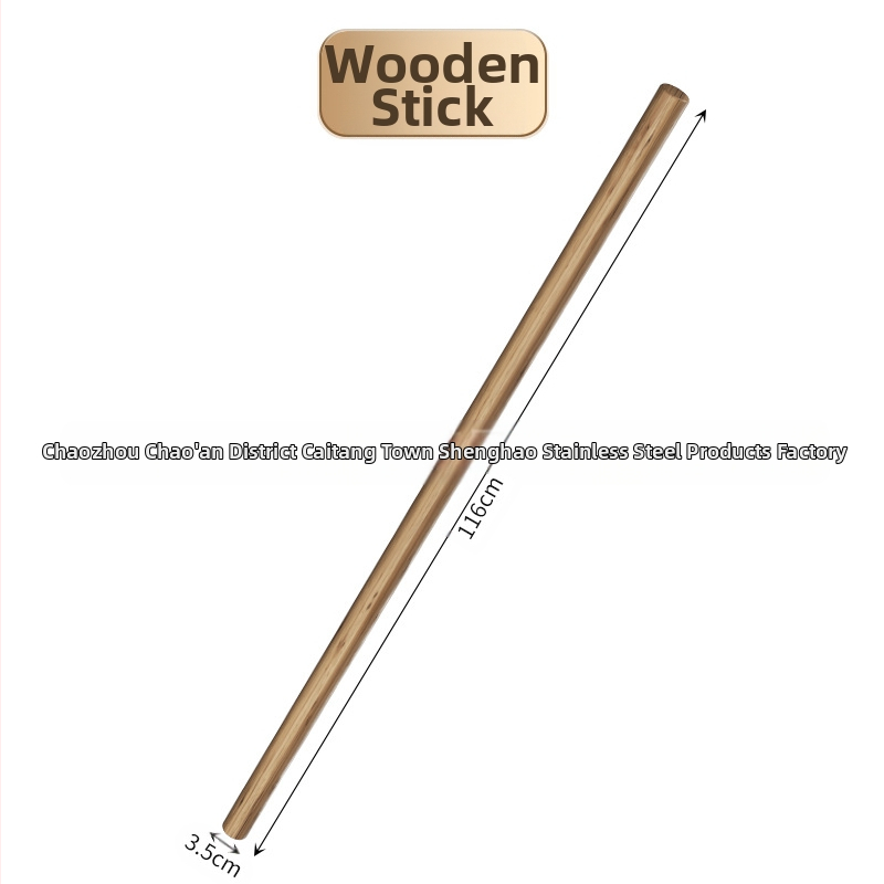 Nerūdijančio plieno sniego šluota su medine rankena, modelis XC